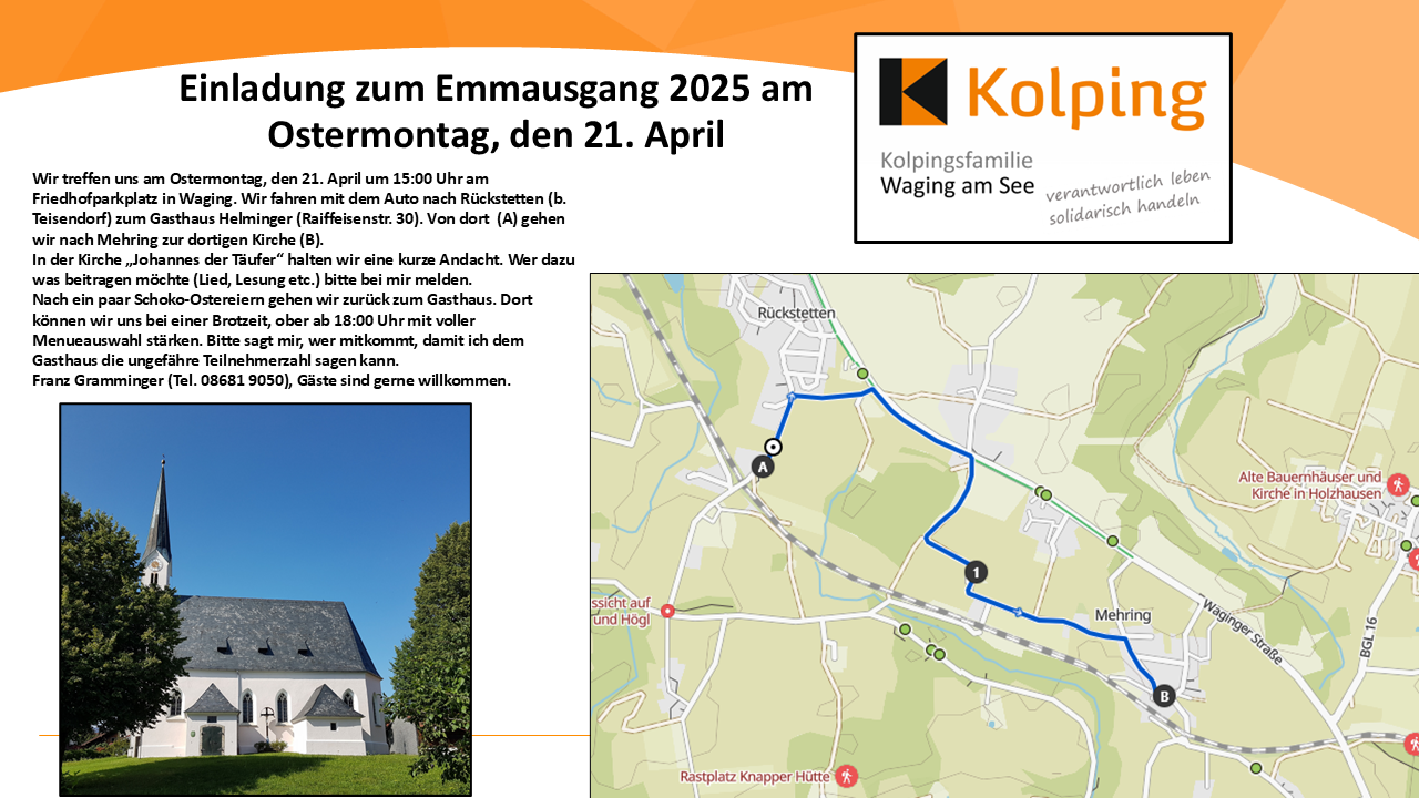 2025 03 25 Einladung Emmausgang Kolping Waging