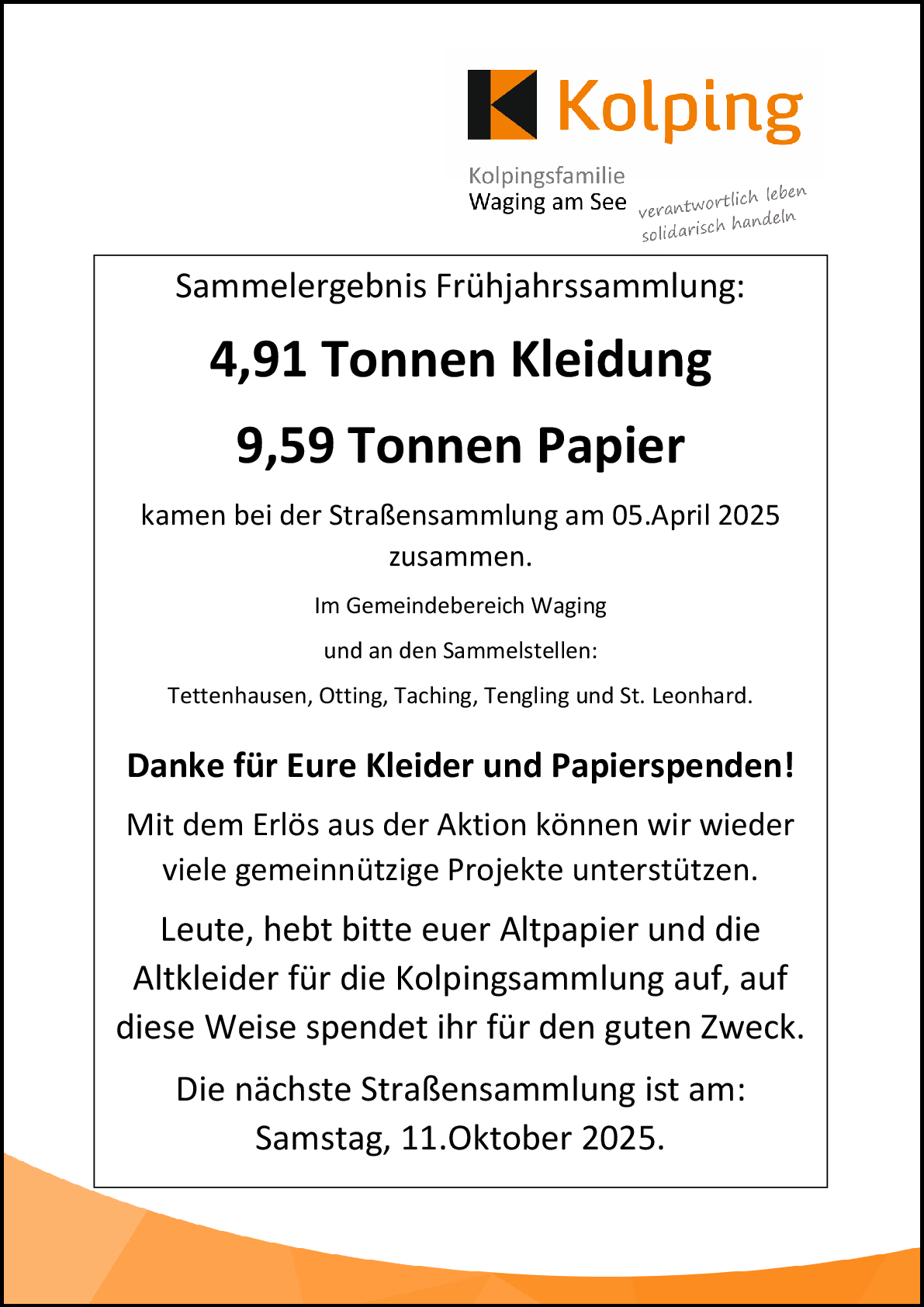 2024 11 24 Sammelergebnis Herbstsammlung